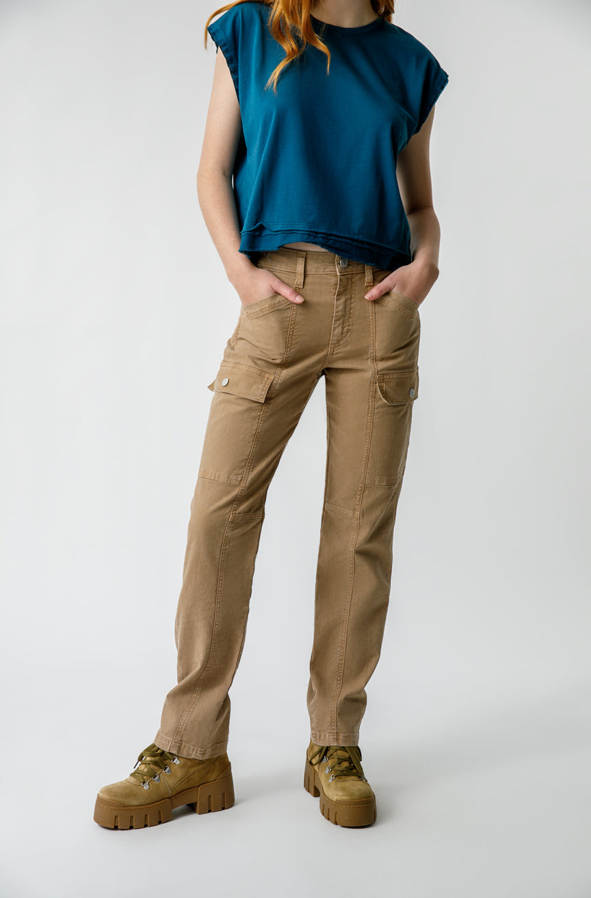 AMO Denim Ellen Cargo Pant in Silt