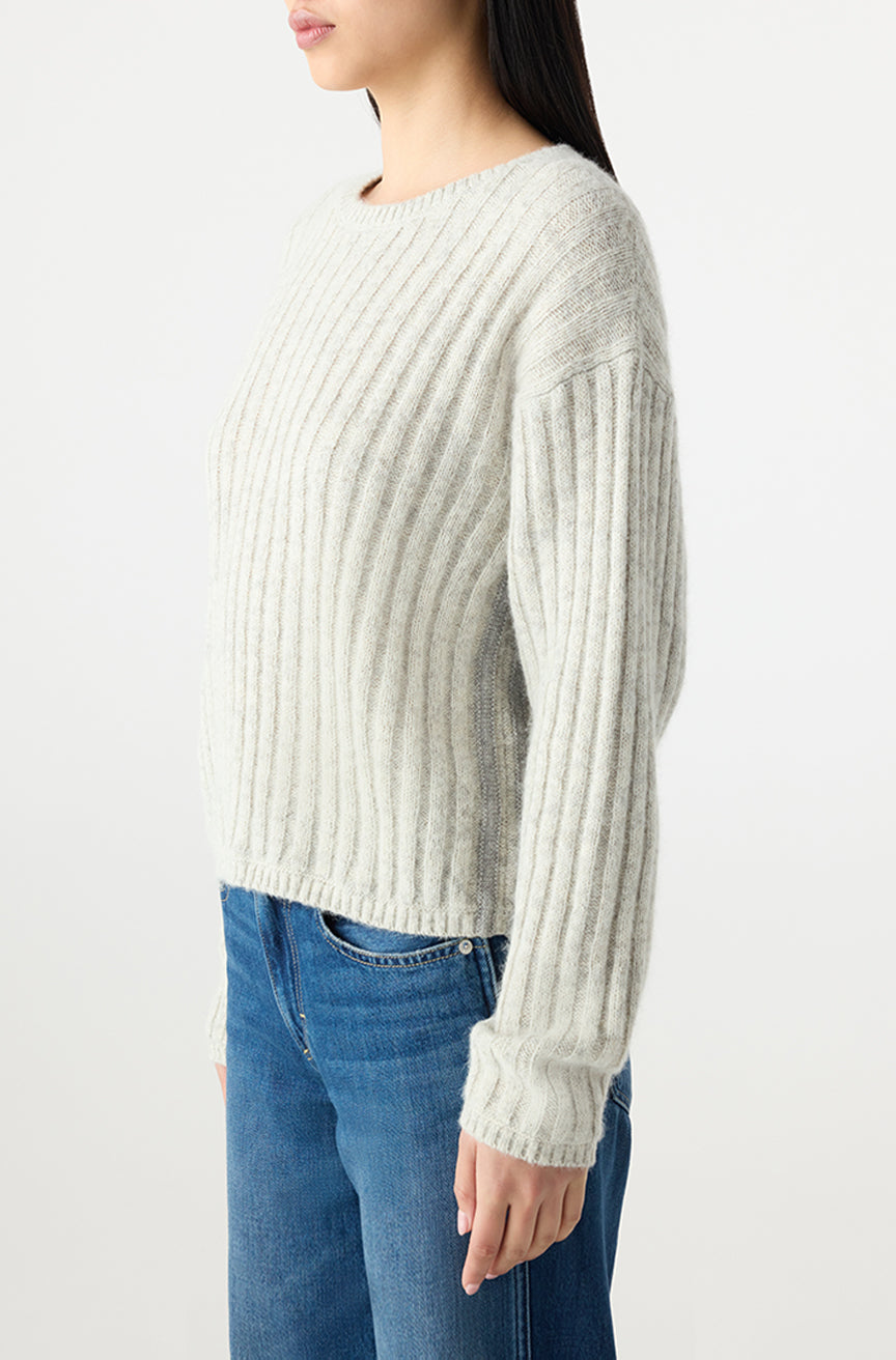 AMO Denim | Hallie Sweater in Bone Heather