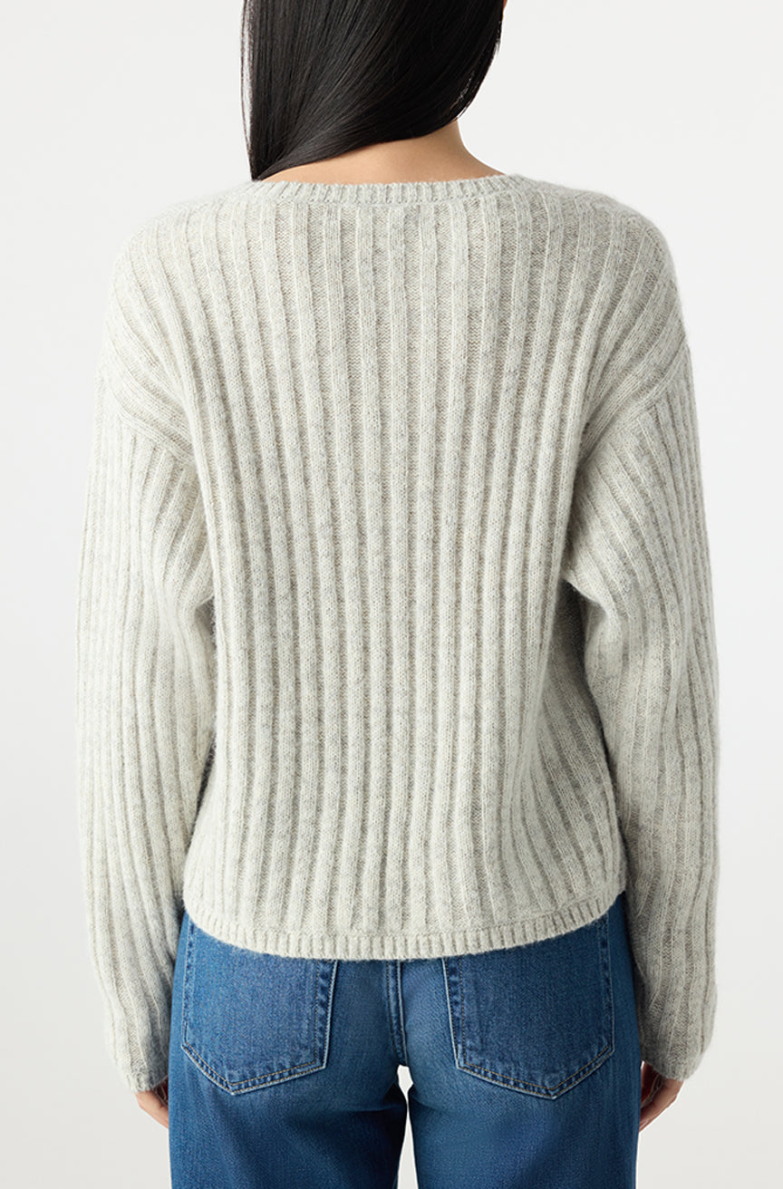 AMO Denim | Hallie Sweater in Bone Heather