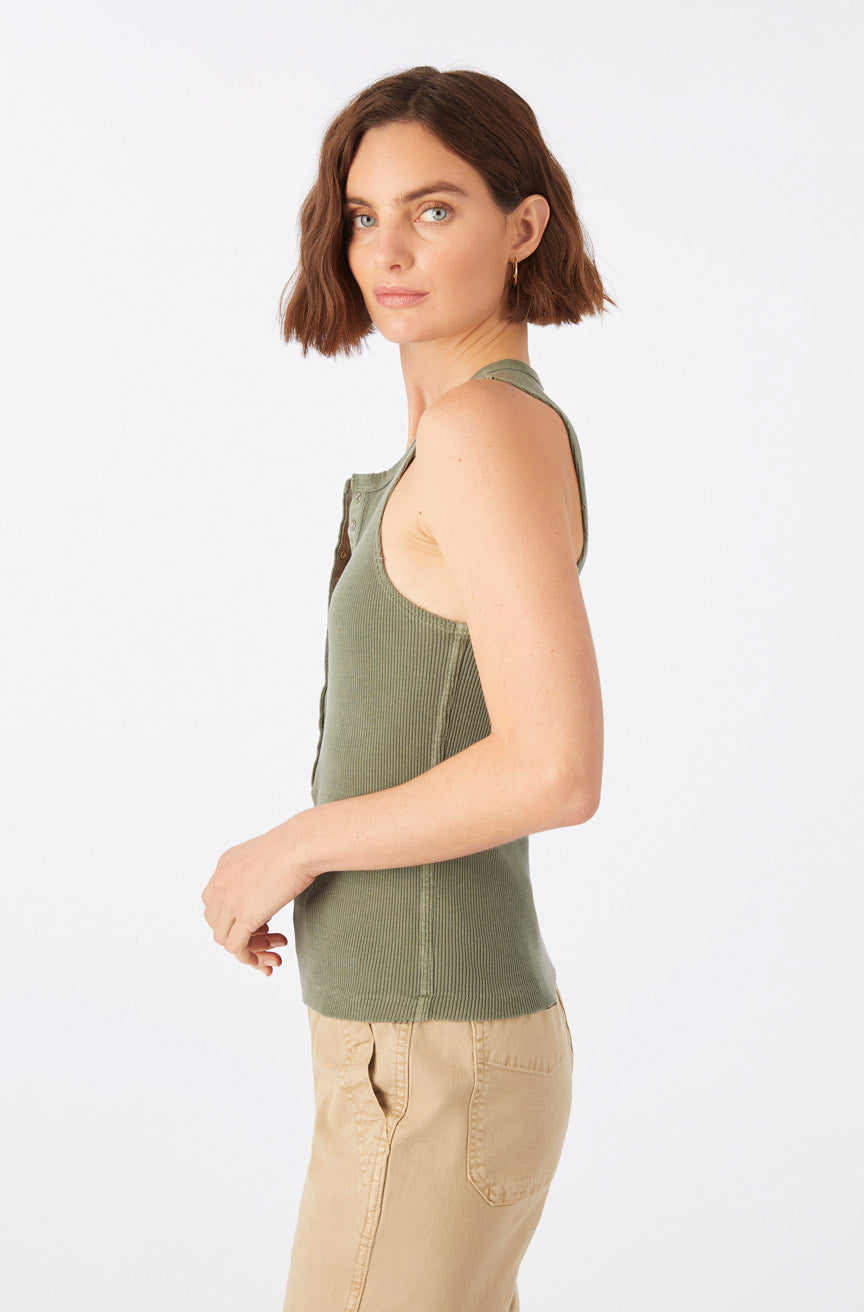 AMO Denim | Frances Tank in Kelp