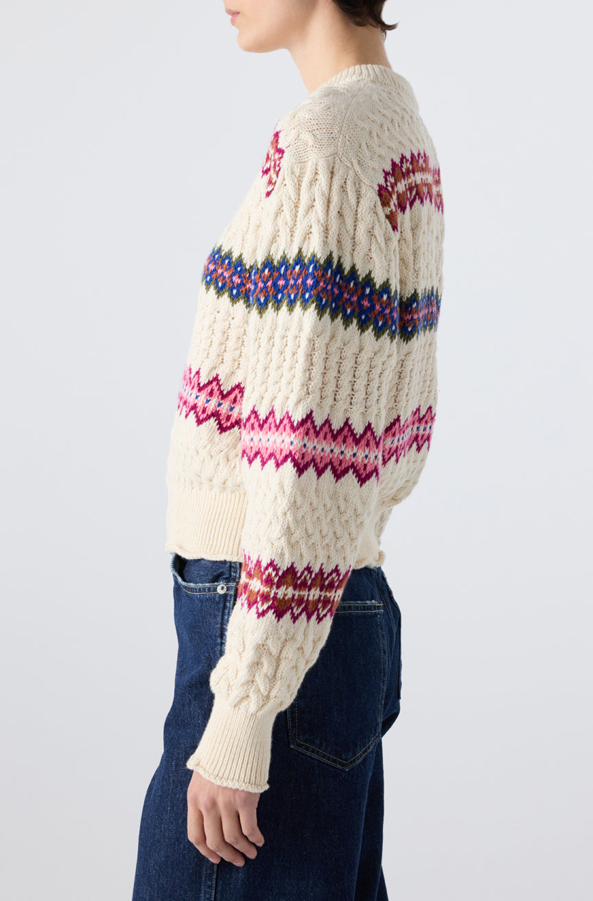 AMO Denim | Jemma Sweater in Bone Multi