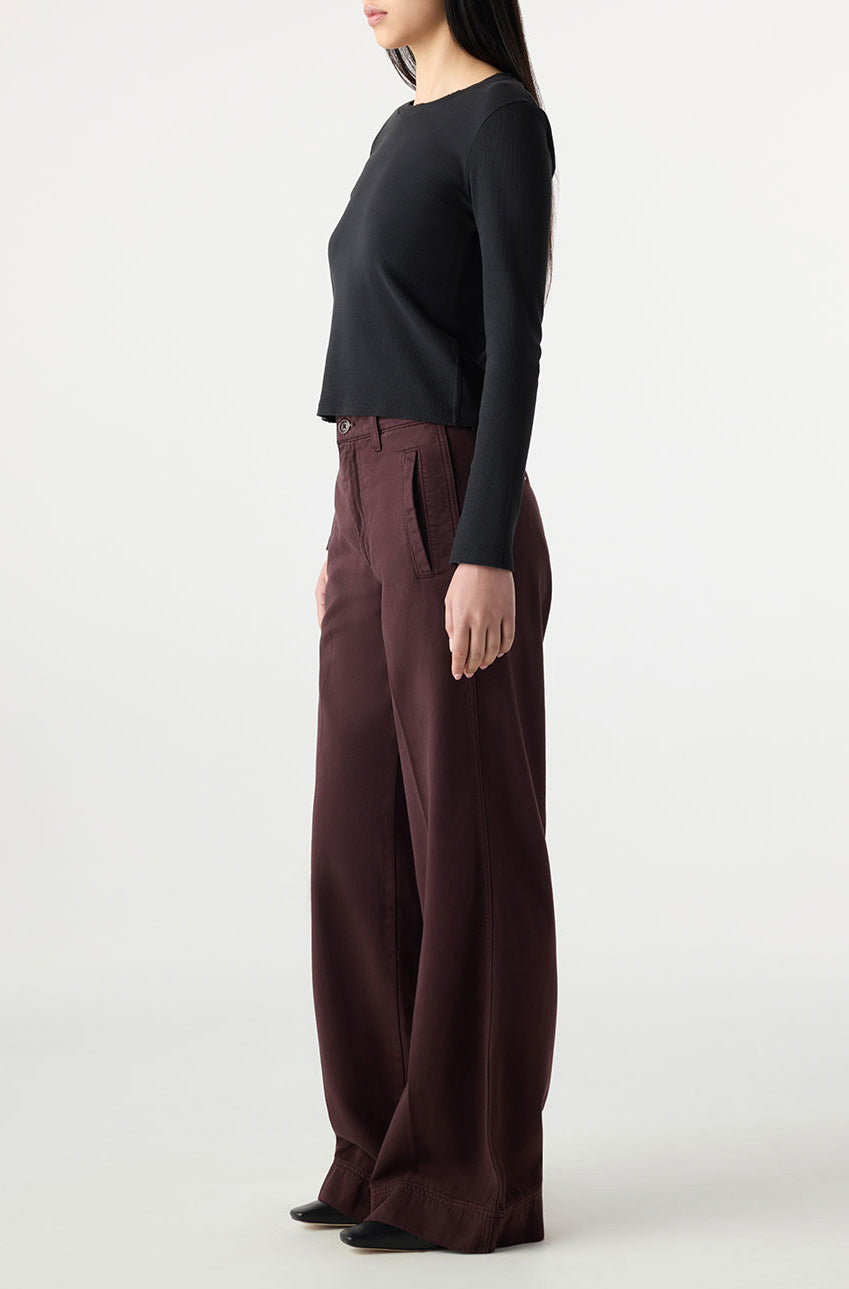 AMO Denim | Frida Trouser in Aubergine