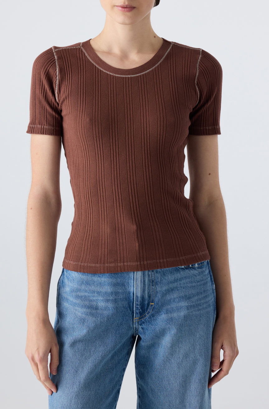 AMO Denim | Cherish Tee in Cocoa