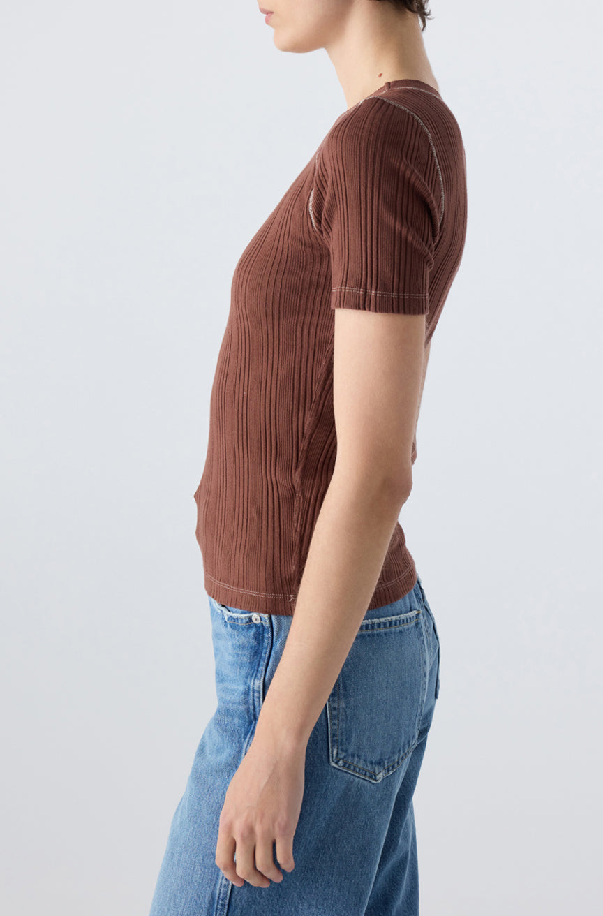 AMO Denim | Cherish Tee in Cocoa