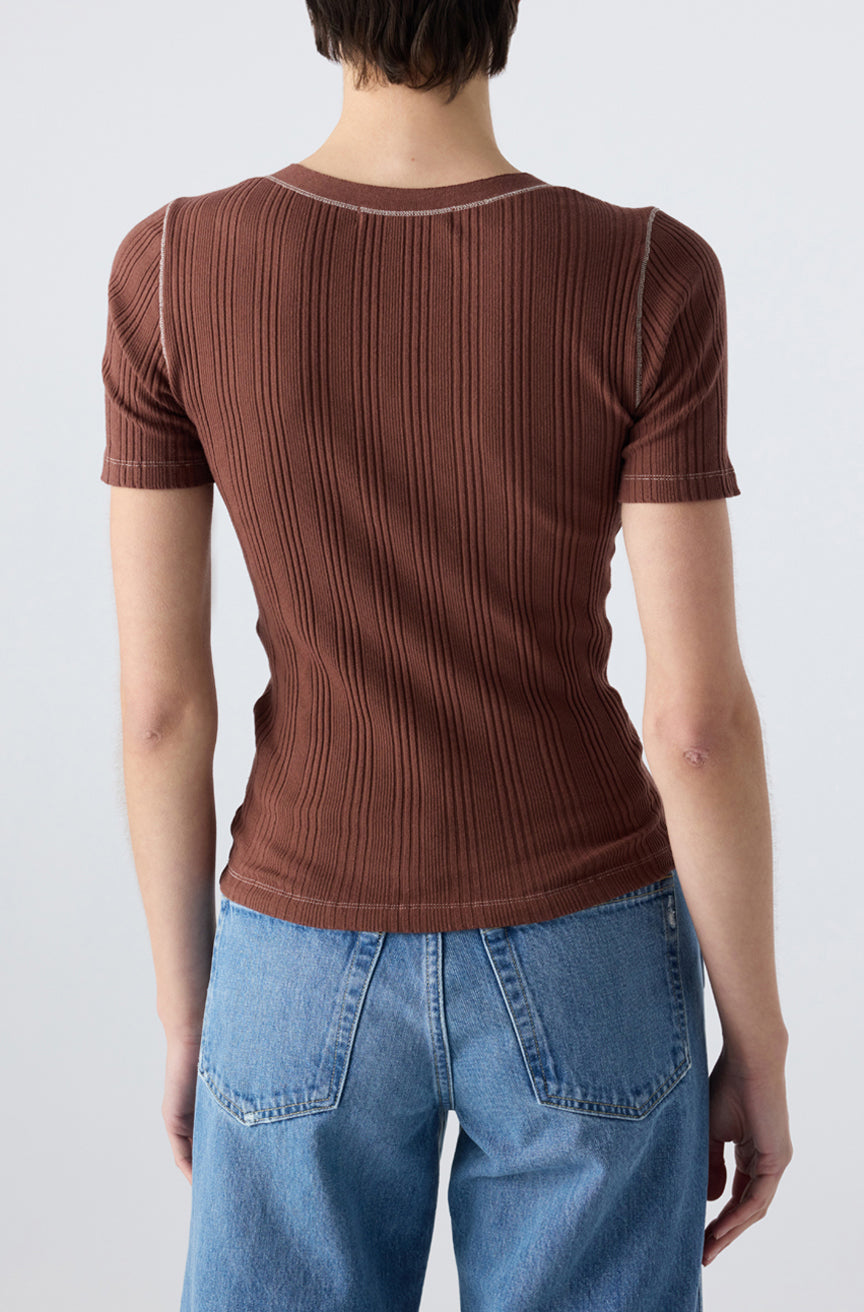 AMO Denim | Cherish Tee in Cocoa