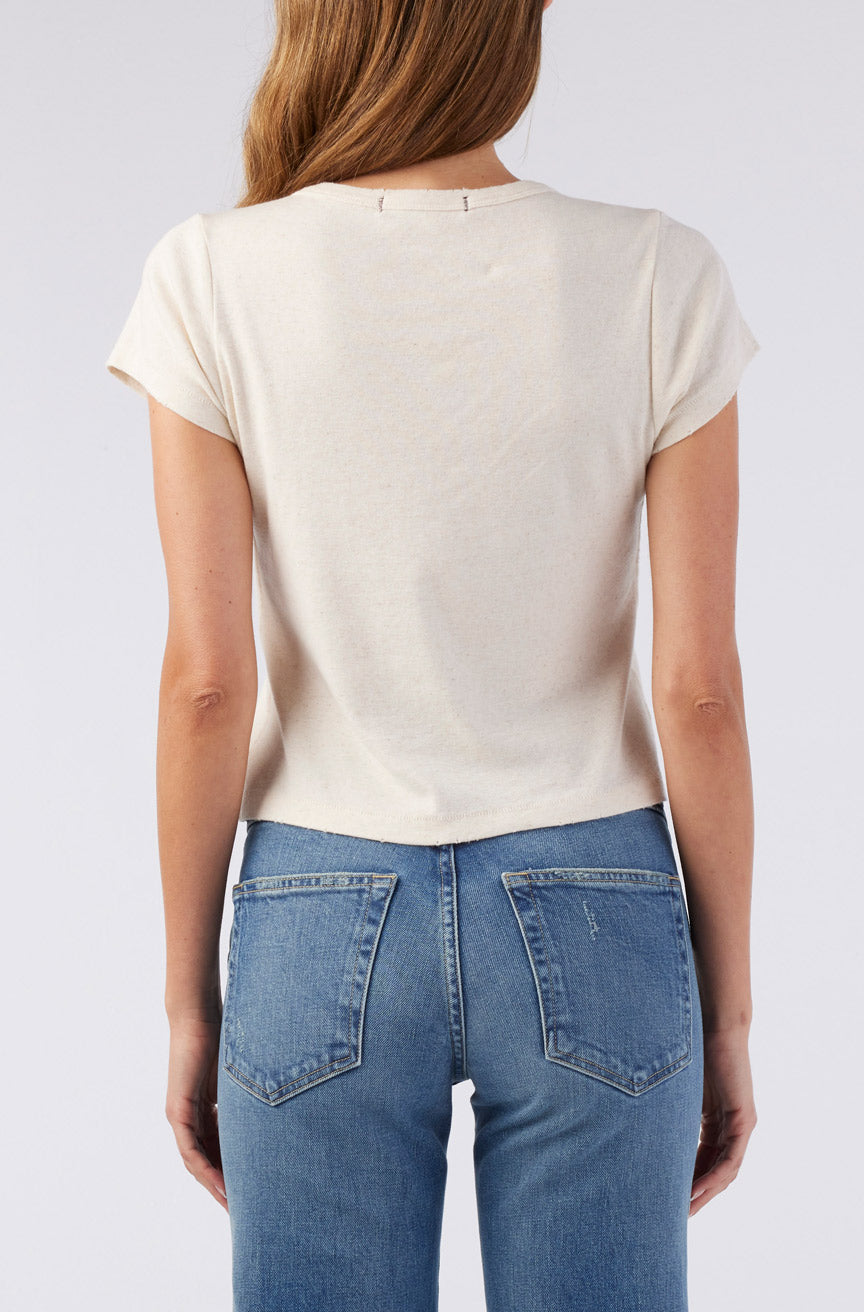 AMO Denim | Baby Tee in Oatmeal Heather