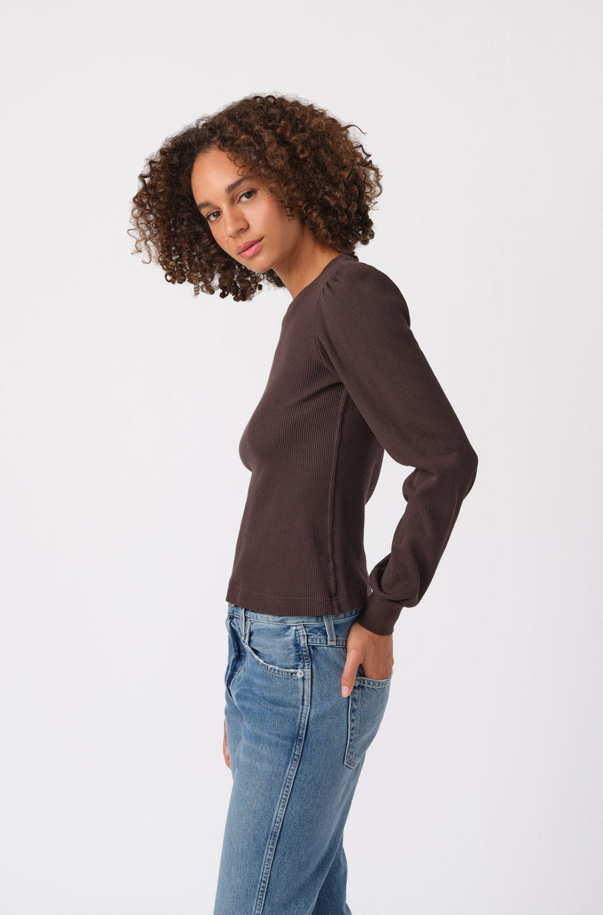 AMO Denim Girly Thermal in Espresso