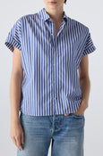 AMO Denim | Gael Shirt in Sapphire/White Multi