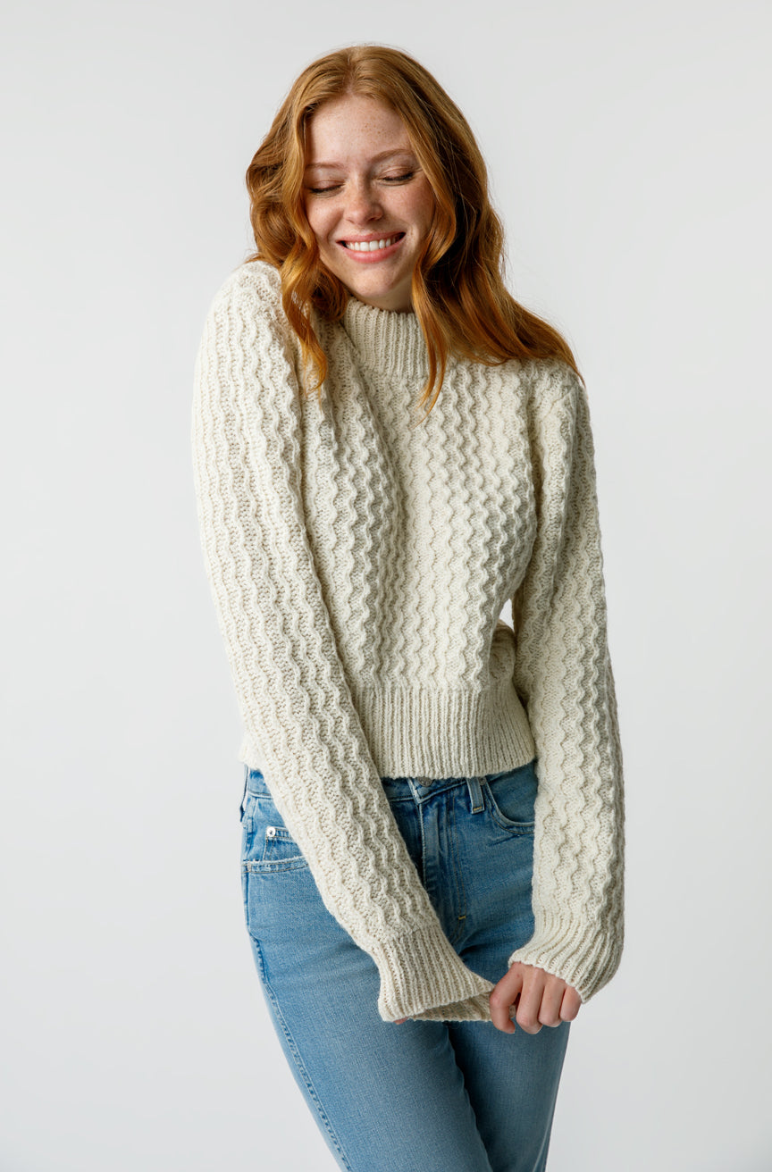 AMO Denim Helen Sweater in Natural