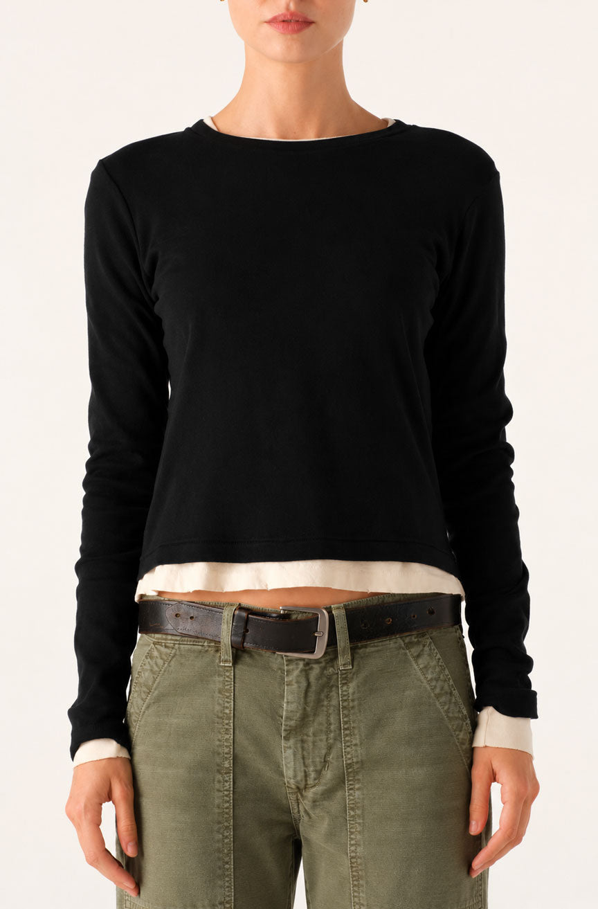 AMO Denim | Jade Long Sleeve in Black