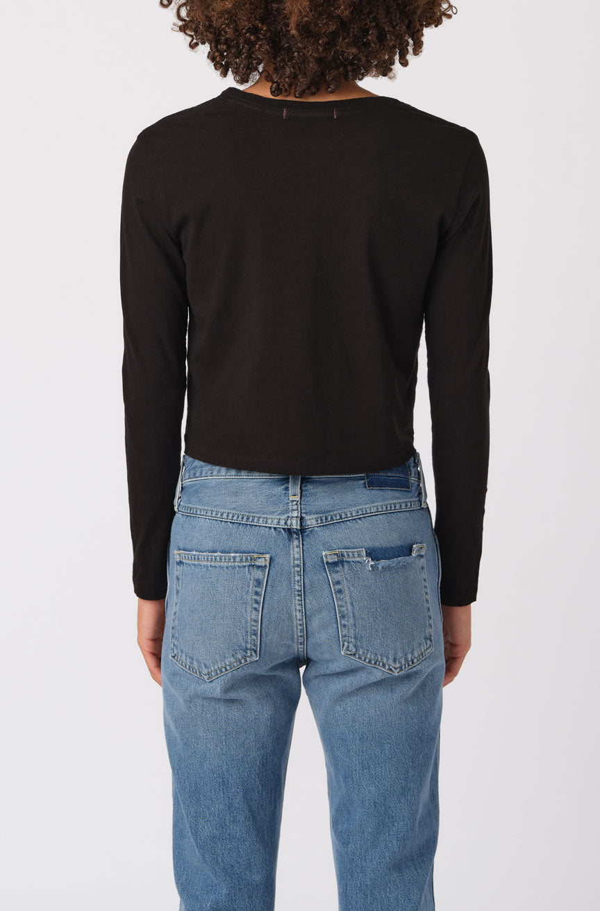 AMO Denim L/S Babe Tee in Black