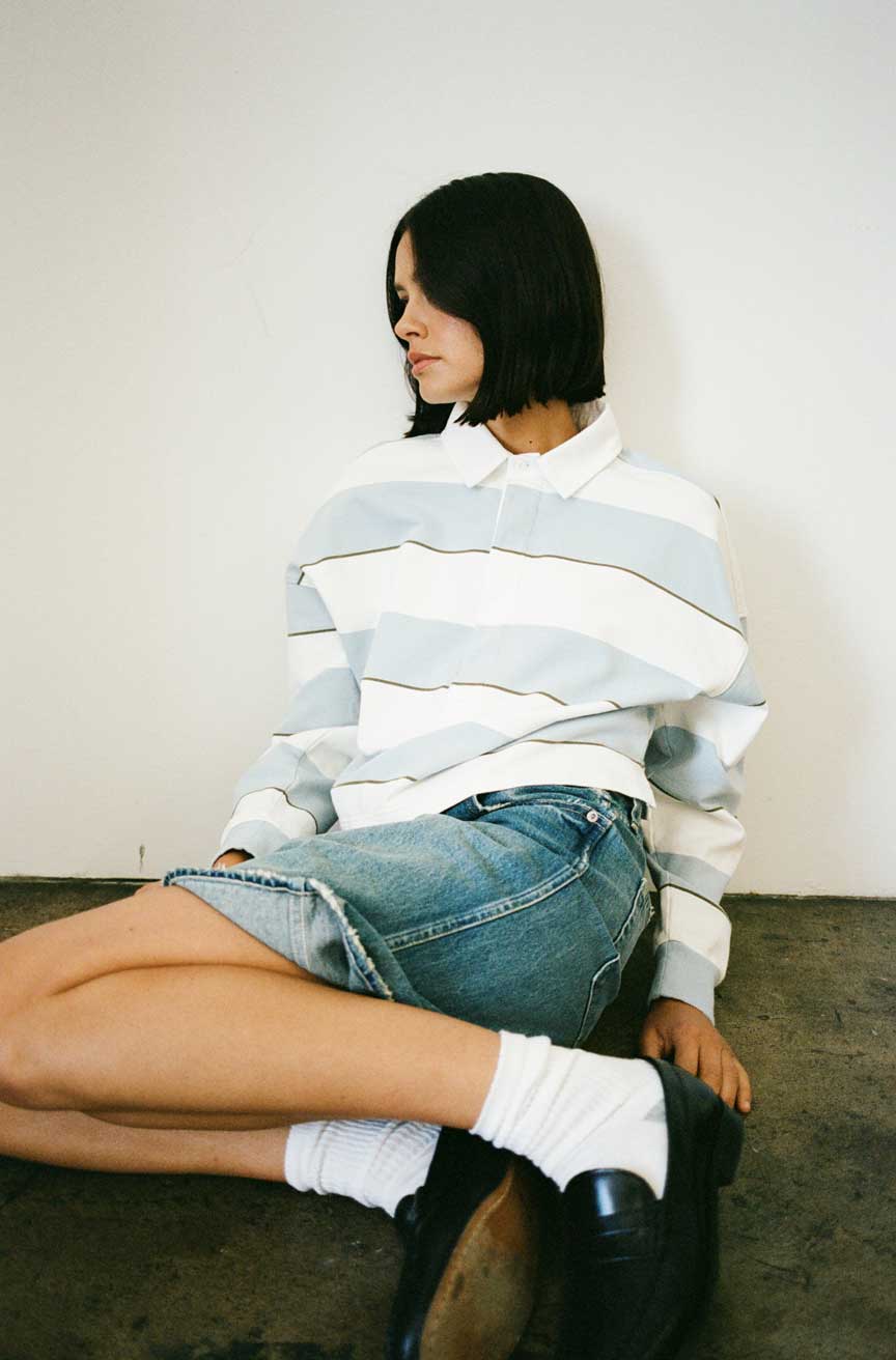 AMO Denim | Crop Annie Rugby in Sky