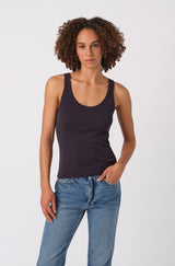 AMO Denim Layering Tank in Vintage Black