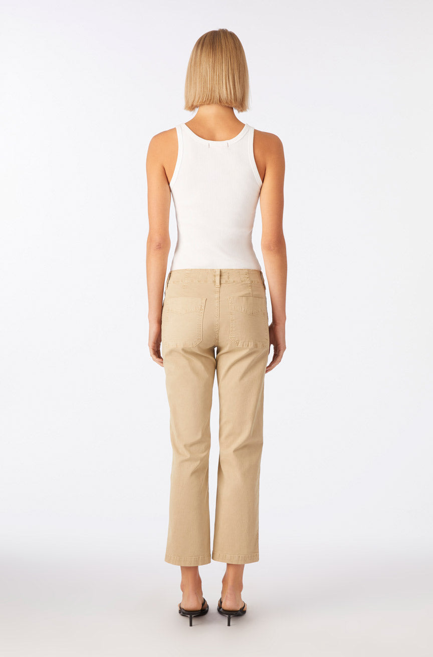 AMO Denim | Lillian Crop Chino in Khaki