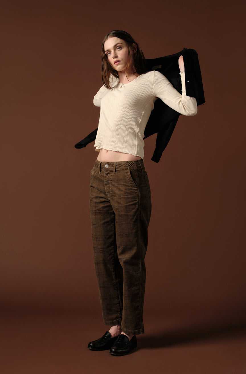 AMO Denim | Lillian Cord in Dark Sand