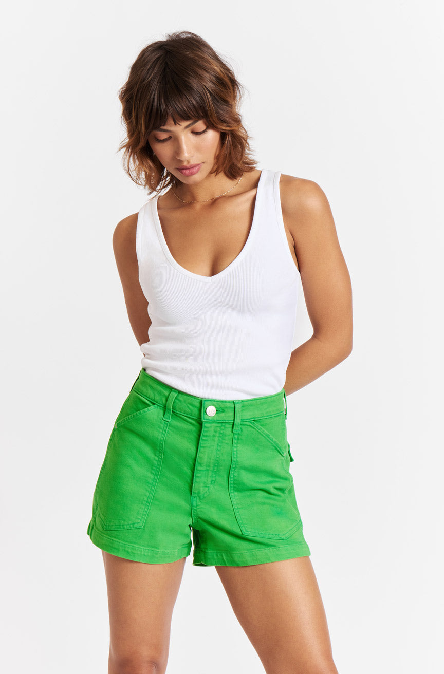 AMO Denim Severine Cargo Short in Grass