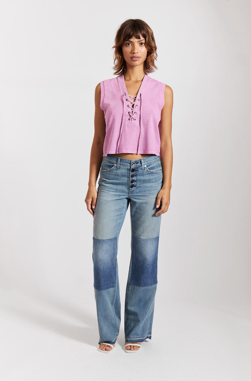 AMO Denim | Aviva Tank in Purple Haze