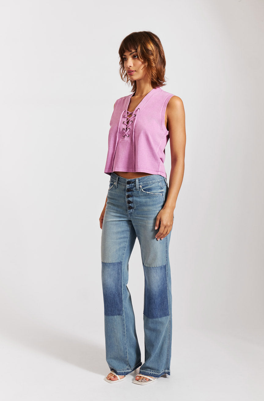 AMO Denim | Aviva Tank in Purple Haze