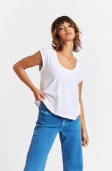 AMO Denim Nicki Tee in White