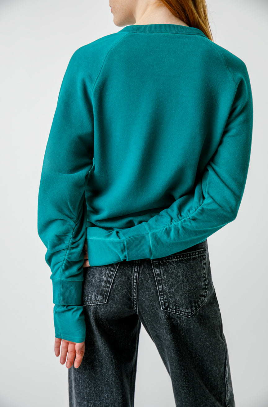 AMO Denim Lovebird Double Layer Fleece in Emerald