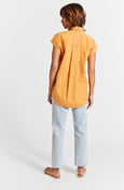 AMO Denim Ruth Sleeveless Shirt in Apricot