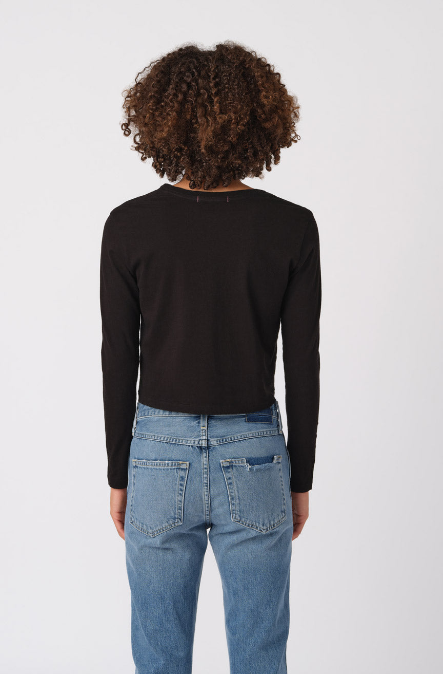 AMO Denim L/S Babe Tee in Black
