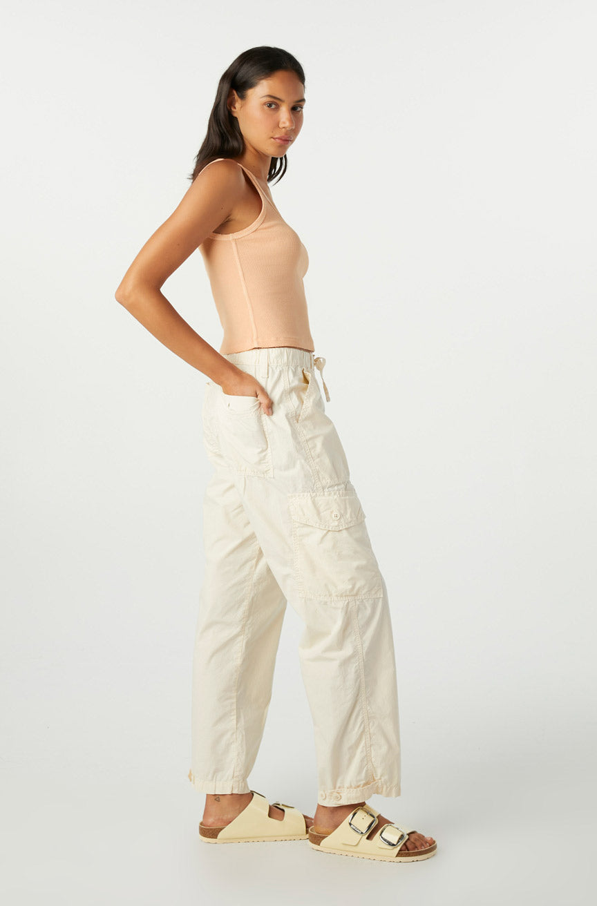 AMO Denim Luisa Cargo in Bone