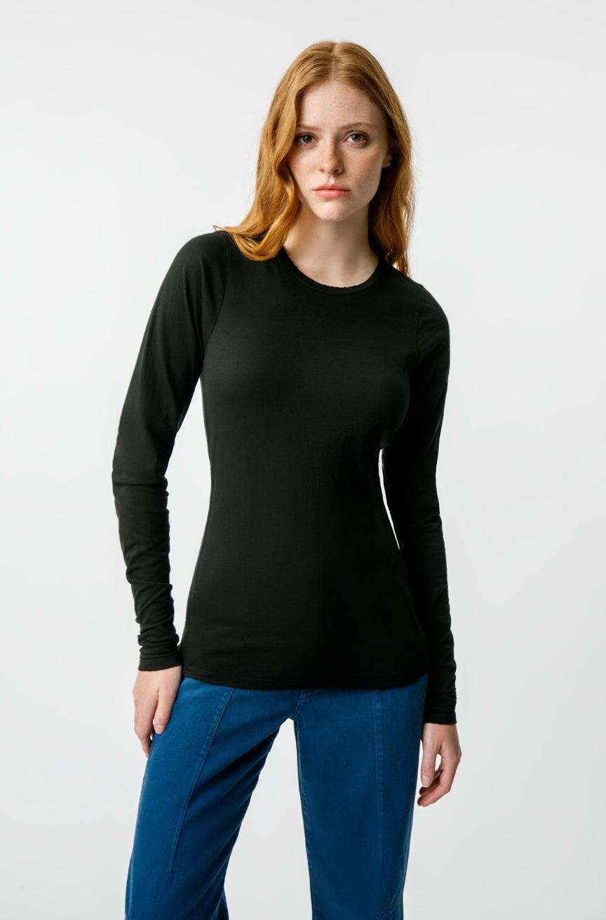 AMO Denim L/S Sweet Tee in Black