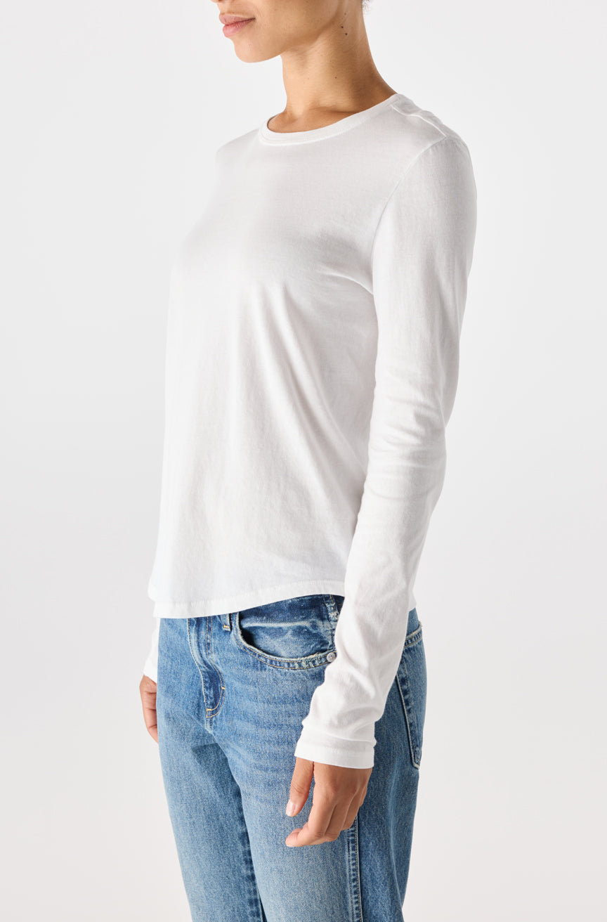 AMO Denim | Quinn Long Sleeve in White