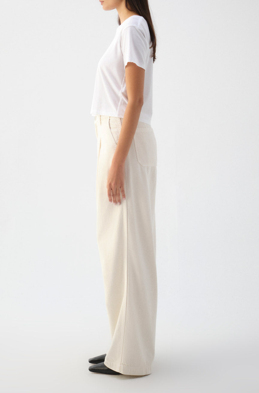 AMO Denim | Mary Trouser in Porcelain