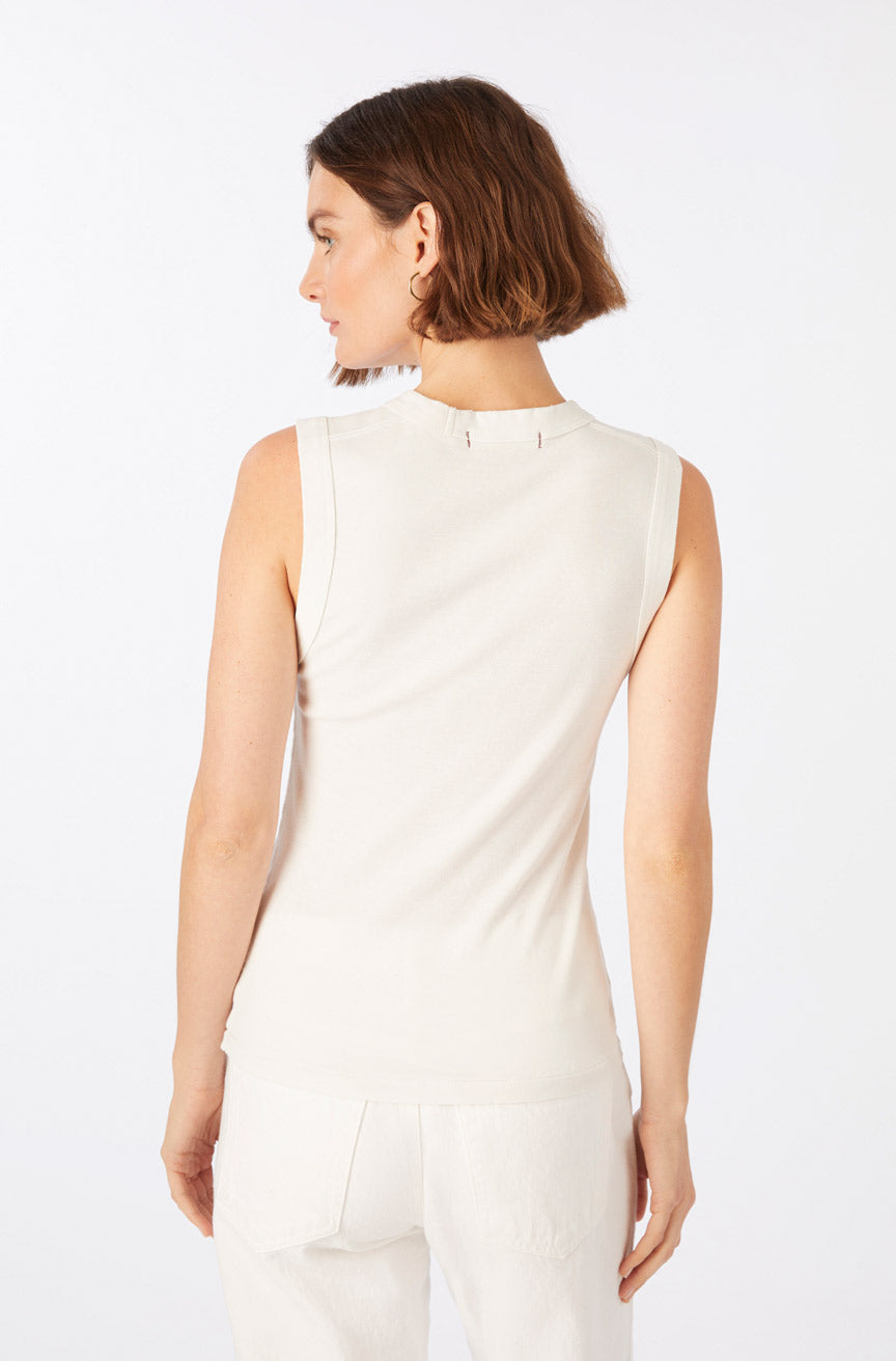 AMO Denim | Penny Tank in Eggshell