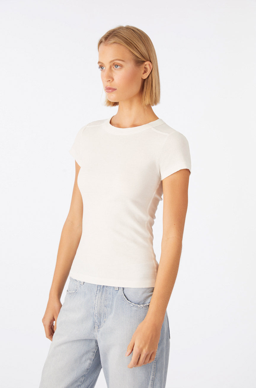 AMO Denim | Penny Tee in Eggshell