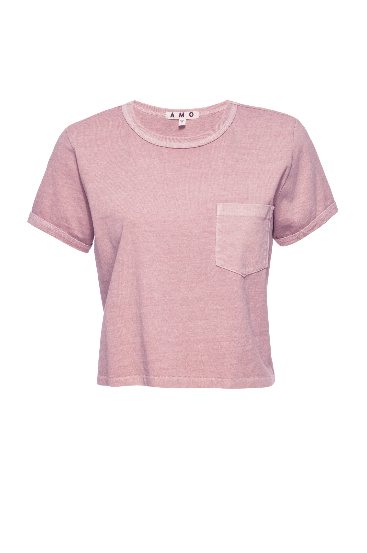 AMO Denim Pocket Tee in Vintage Pink