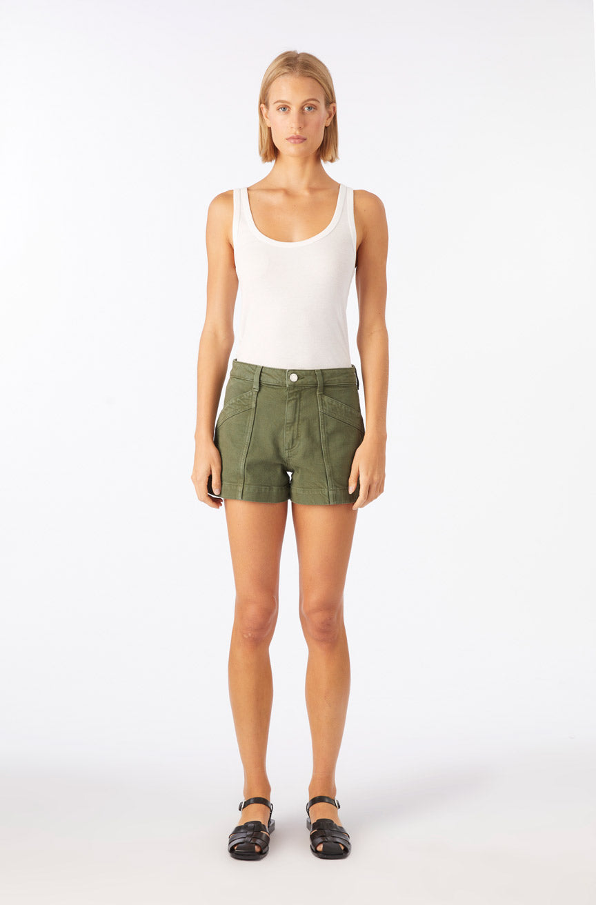 AMO Denim | Rebecca Short in Kelp