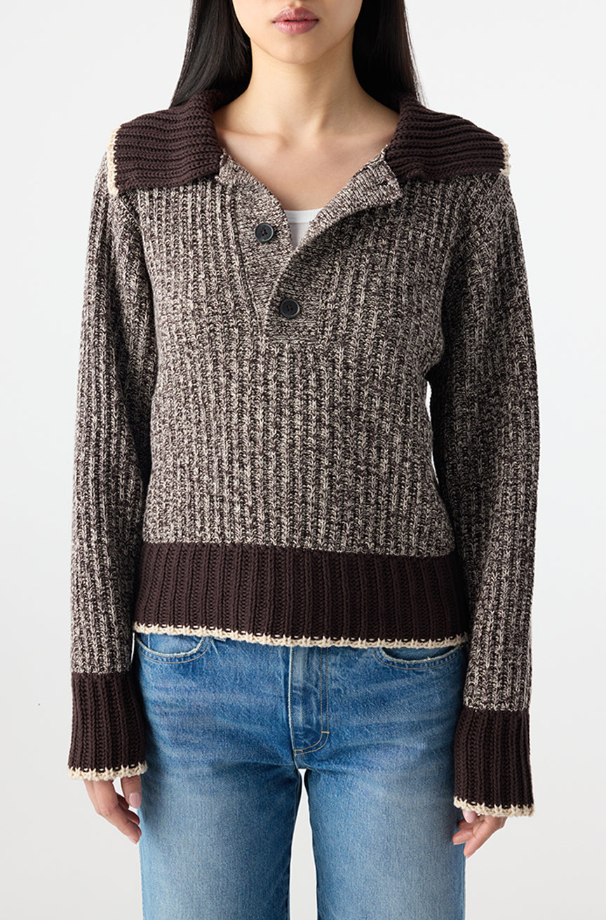 AMO Denim | Bobbie Sweater in Mocha/Storm