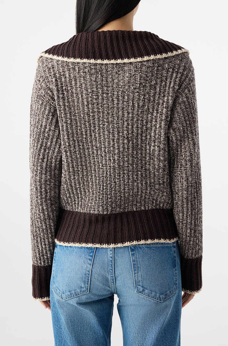 AMO Denim | Bobbie Sweater in Mocha/Storm