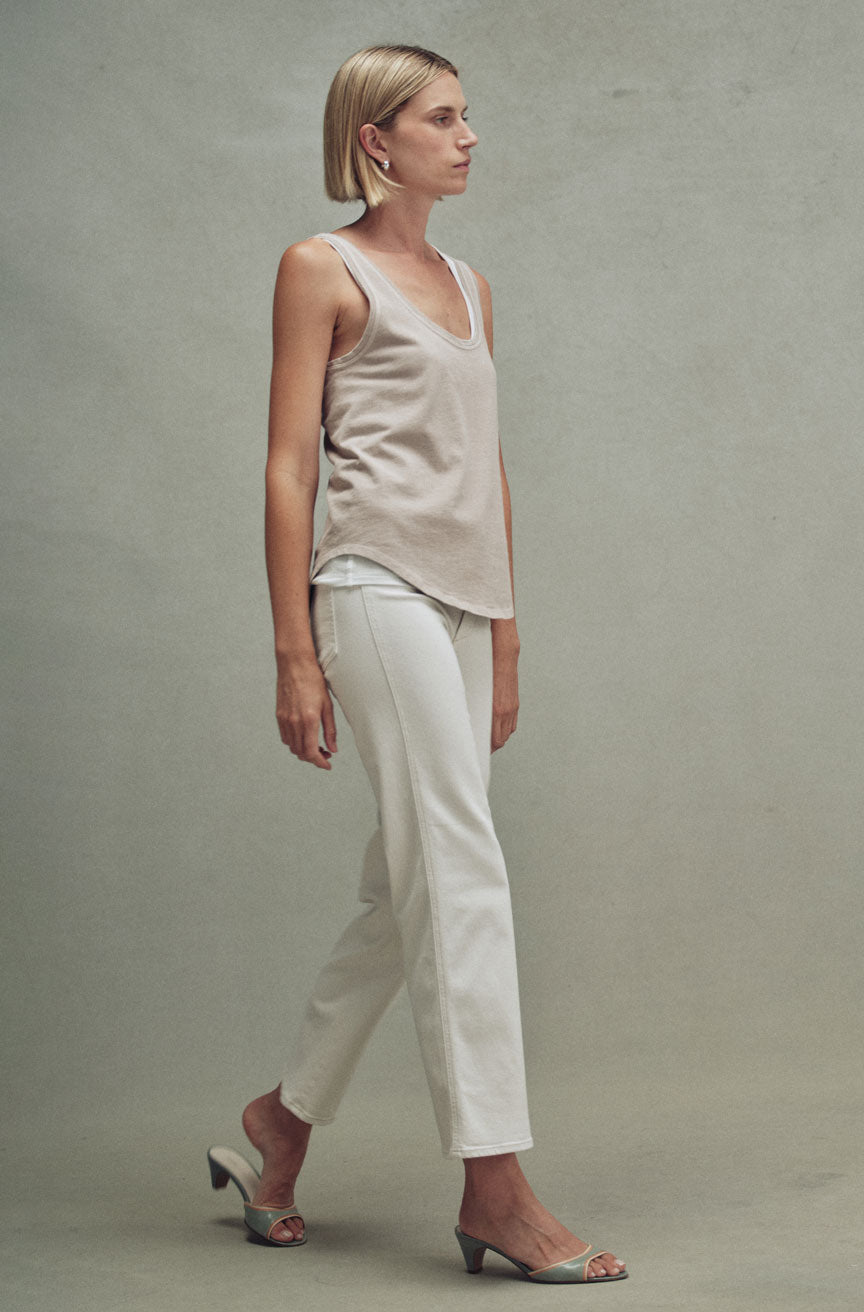 AMO Denim | Robbie Trouser in Bone