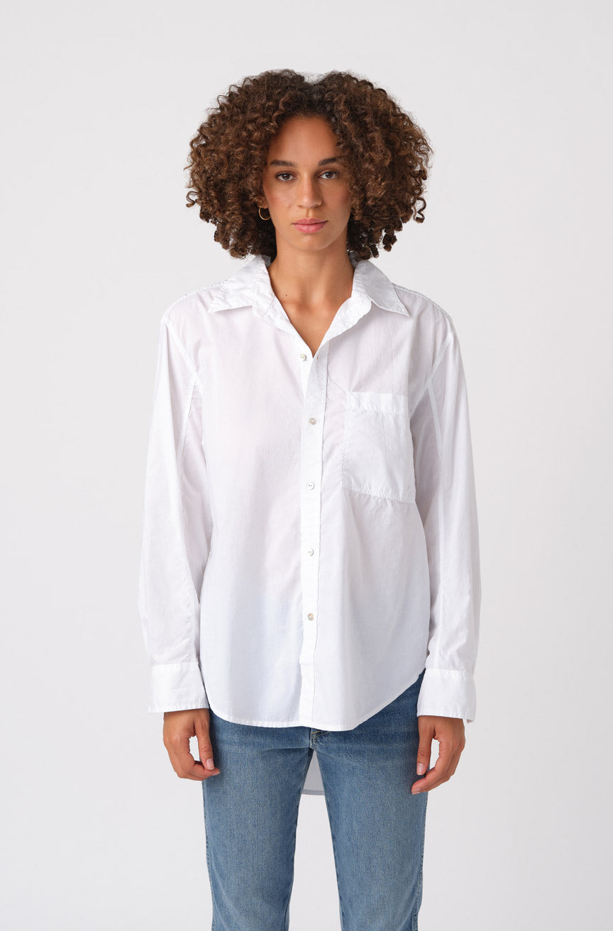 AMO Denim Ruth Oversized Shirt in White