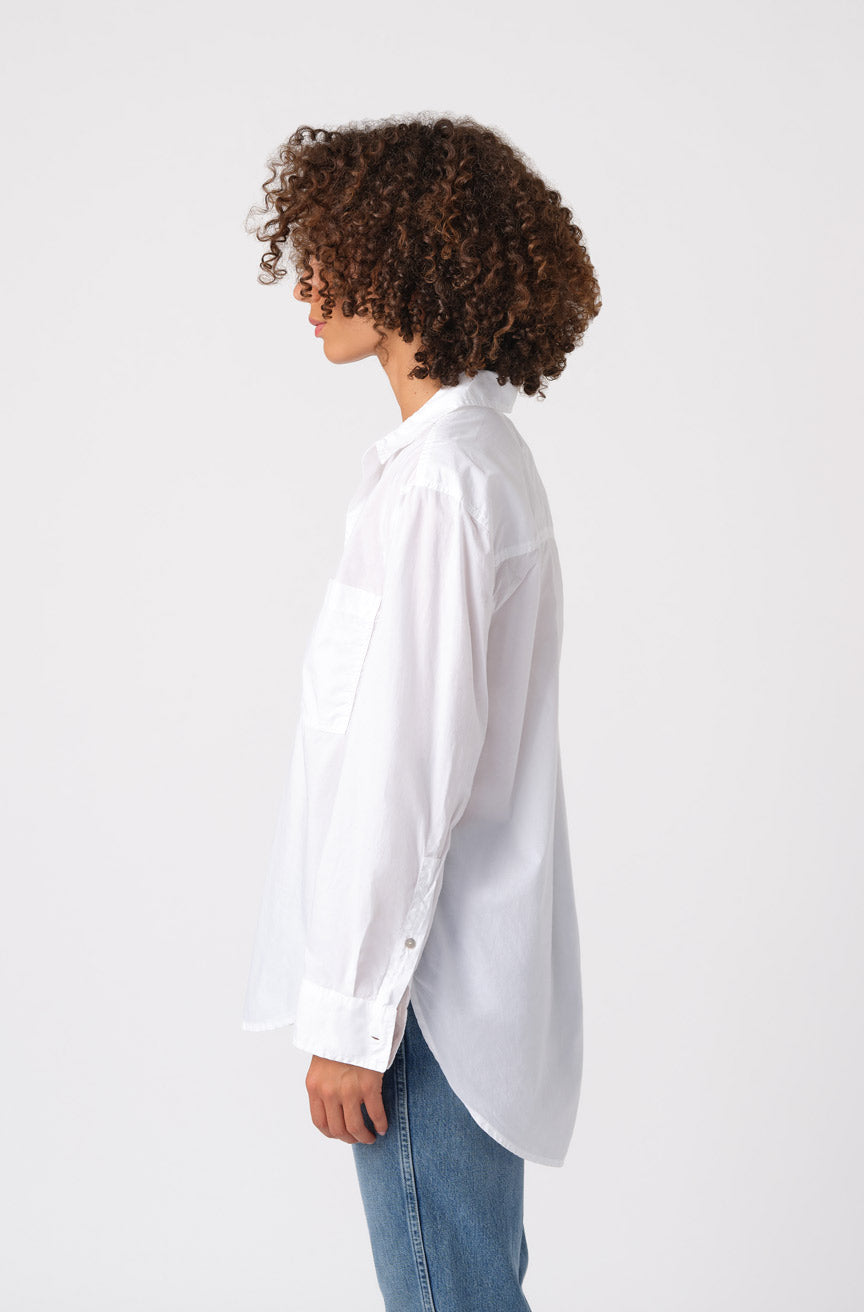 AMO Denim Ruth Oversized Shirt in White