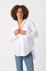 AMO Denim Ruth Oversized Shirt in White