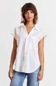 AMO Denim Ruth Sleeveless Shirt in White