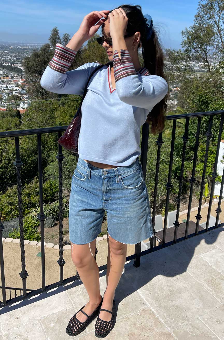 AMO Denim | Sandra Short in Cherry Bomb