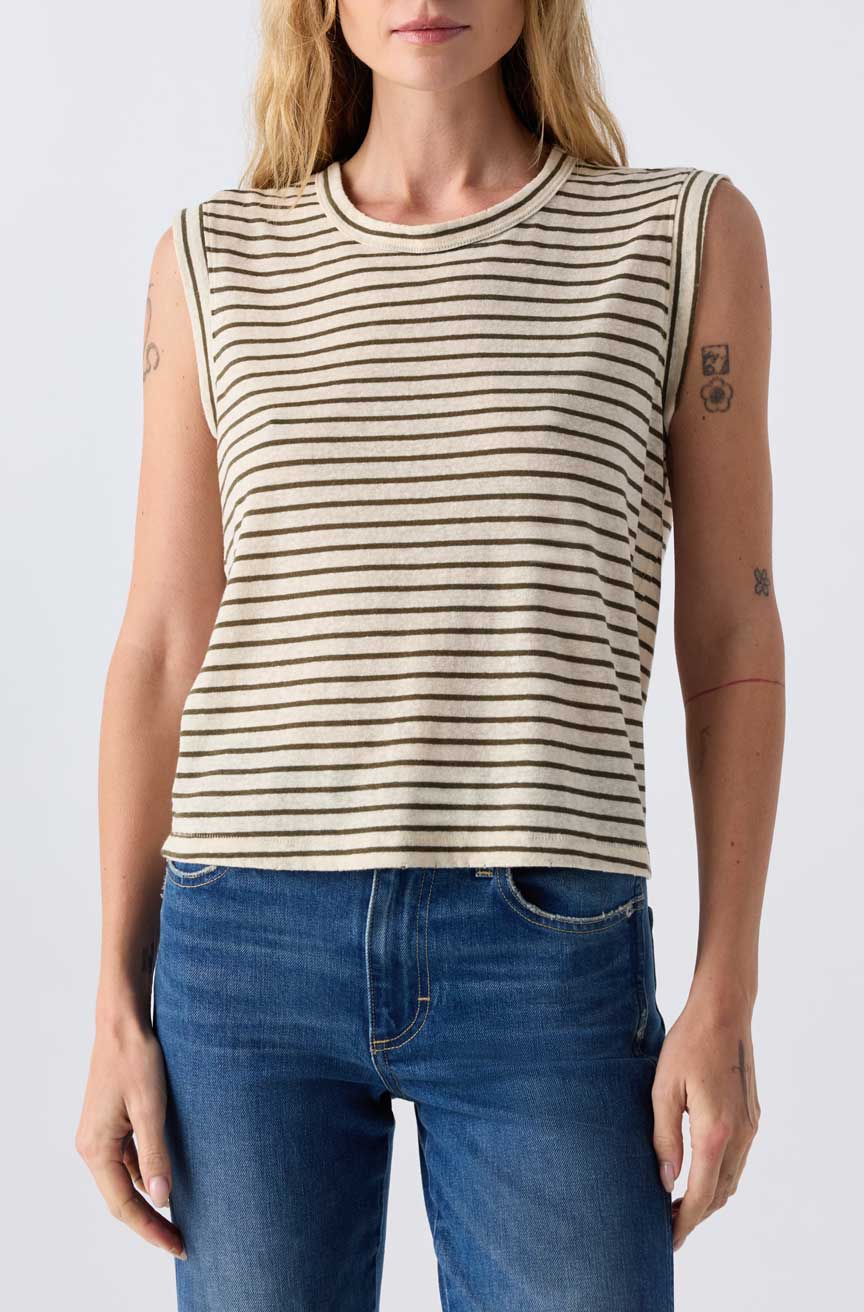 AMO Denim | Sleeveless Love Tee in Reseda Multi