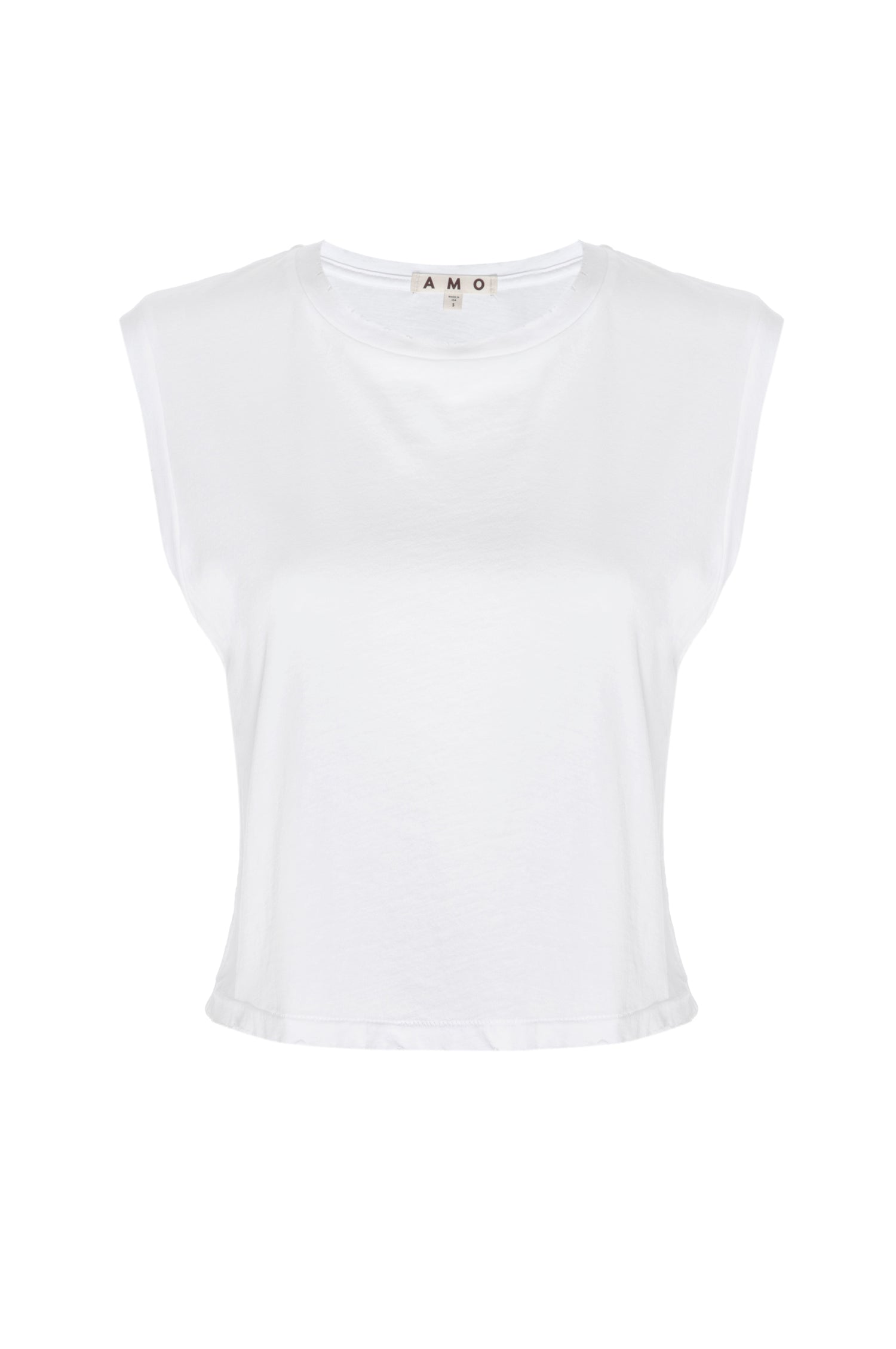 AMO Sleeveless Babe Tee in White