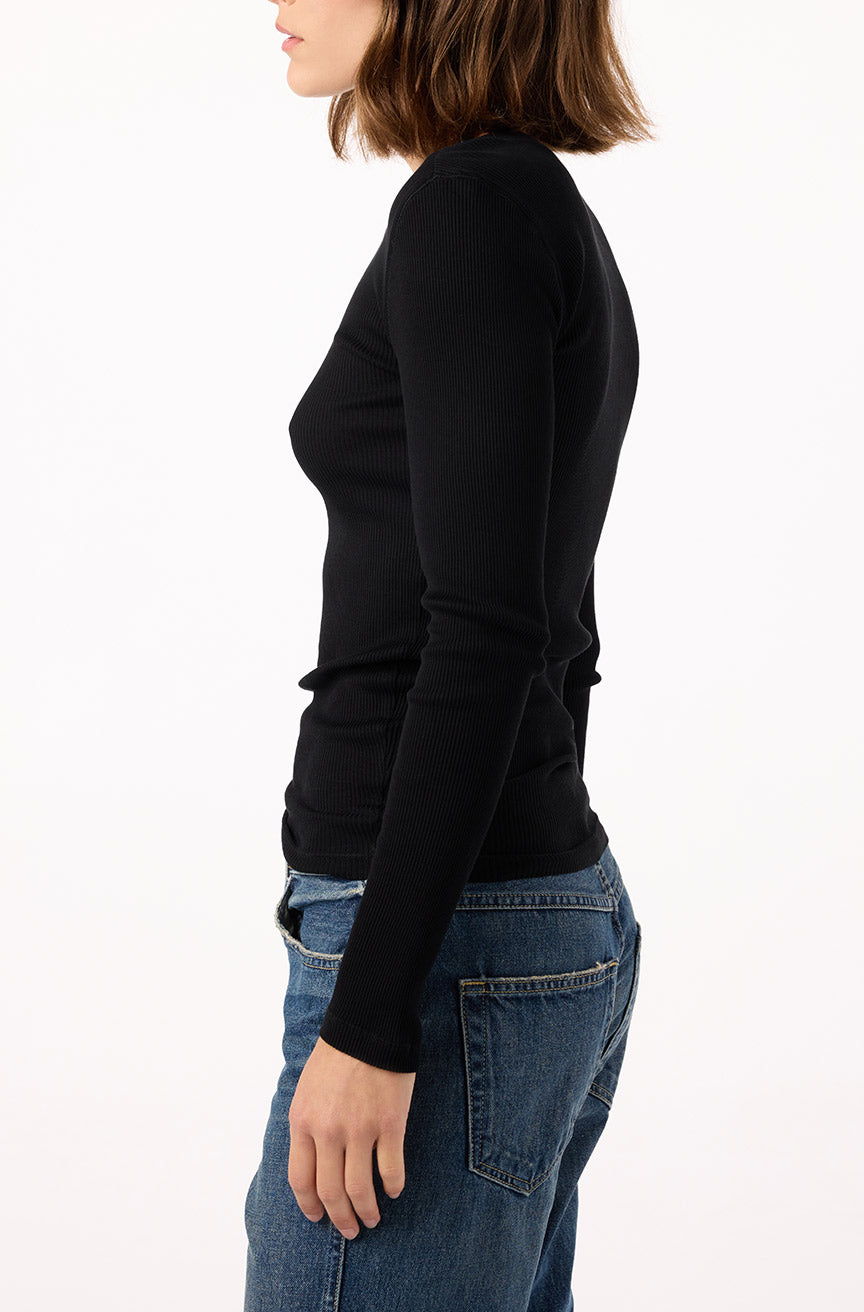 AMO Denim | Swoon Long Sleeve in Black