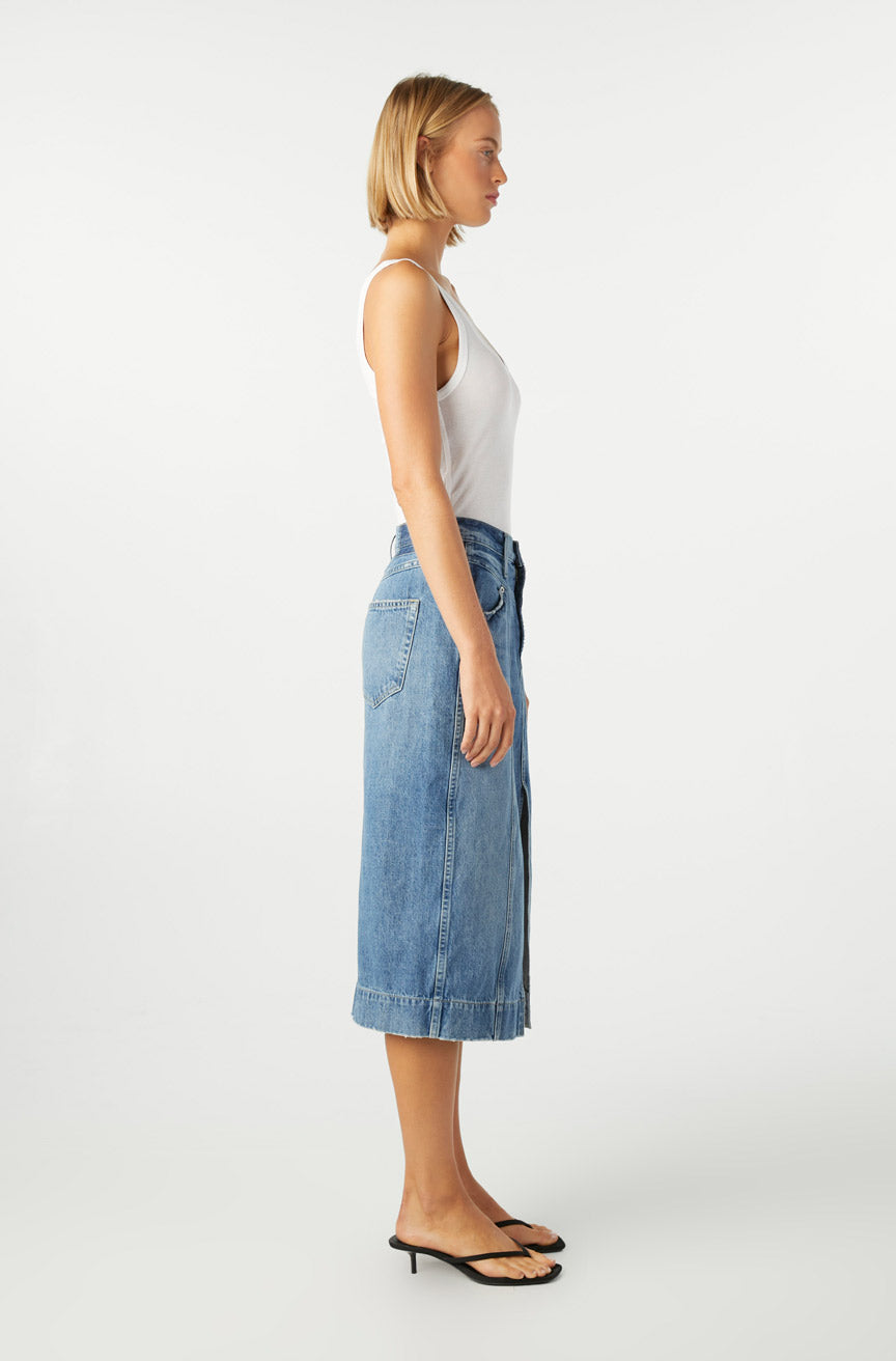 AMO Denim Zahra Skirt in Entanglement