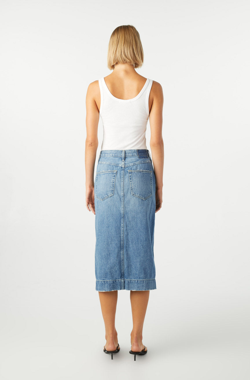 AMO Denim Zahra Skirt in Entanglement