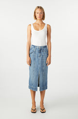 AMO Denim Zahra Skirt in Entanglement