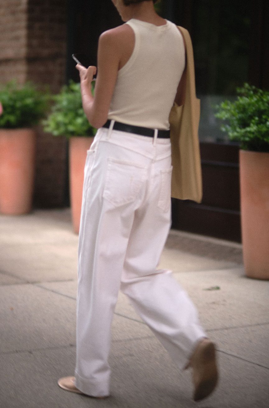 AMO Denim | Anne Bowed in Sandy