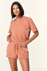 AMO Denim Grove Raglan Sweatshirt in Deep Clay